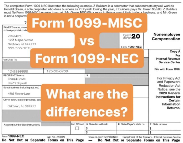 Form 1099-MISC vs. Form 1099-NEC