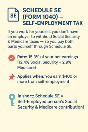 Schedule SE (Form 1040) – For the Self-Employment Tax