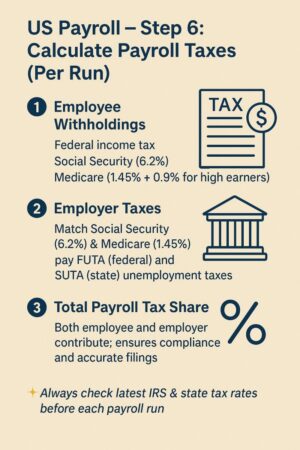 US Payroll – Step 6: Calculate Payroll Taxes (Per Run)